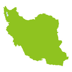 イランのナチュラルで可愛い手描き風の地図、ウルミエ湖
