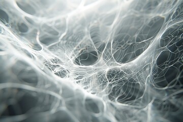 A blurry image of a spider web with a white background - Powered by Adobe