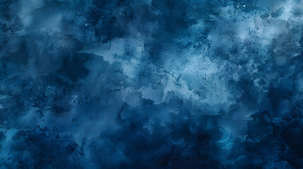 Obraz premium Abstract watercolor paint background dark blue color grunge texture for background, banner