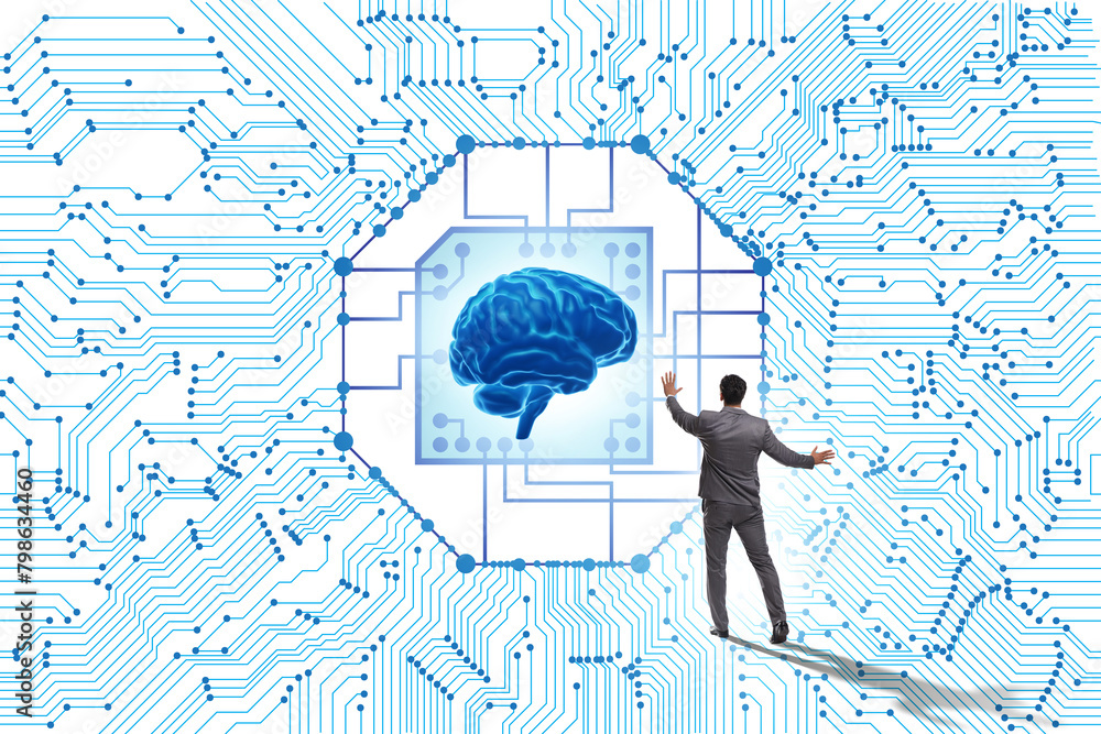 Poster concept of ai - artificial intelligence in action