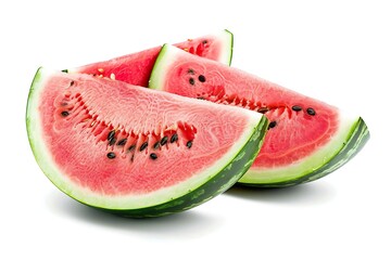 Watermelon fruit isolated on a white background.