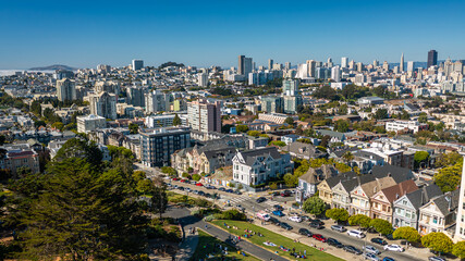 Aerial View of San Francisco Skyline with Iconic Architecture
