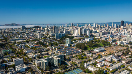 Aerial View of Downtown San Francisco on a Clear Day