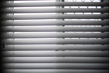 View of timber blinds hanging