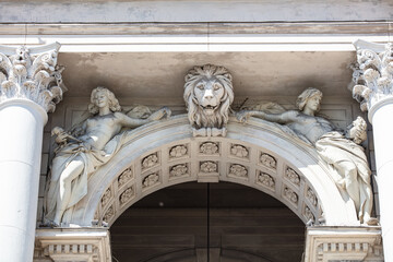 Closeup of Lviv opera house