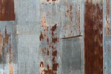 rusted corrugated metal siding