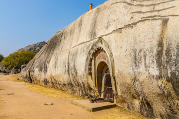 Barabar Caves said to be the oldest man made caves built by cutting these granite hills in Bihar
