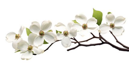 Naklejka na ściany i meble A Delicate Spring Blossom on Transparent Background