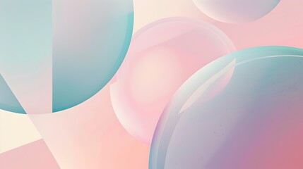 Soft Pastel-Toned Geometric Shapes Blending Into Calming Gradient Backdrop