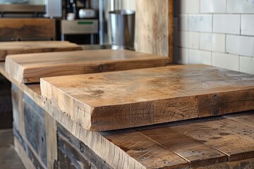 Rustic Kitchen Cafe Decoration: Empty Wooden Board Ideas