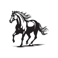 horse silhouette logo icon design vector