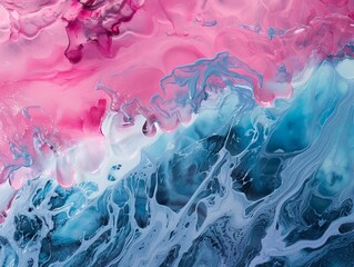 In the heart of a storm, Nardo captures misery with abstract figures, merging pain with beauty. Extreme Close-Up reveals tears becoming ice, a narrative of struggle and transformation., Electric pink,