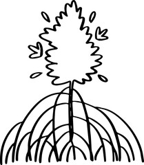 cute cartoon mangrove illustration.