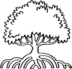 cute cartoon mangrove illustration.