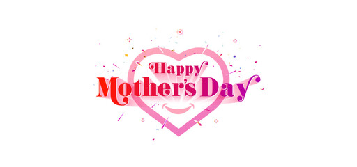 Fototapeta na wymiar EPS Vector greeting card of Mother's day Holiday.