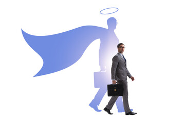 Businessman in the alter ego concept