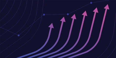 Modern arrow chart background for dynamic presentations and data visualization