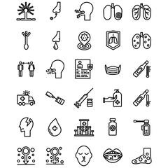 Obraz premium Illustration Icon of Aspergillosis in Line Style