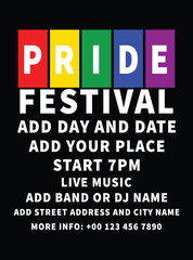Obraz premium Pride festival flyer poster social media post design
