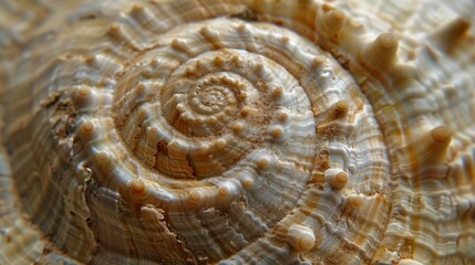   A detailed image of an inner spiral pattern in a shell
