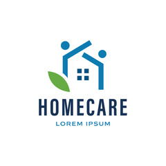 Home Care Logo Design Template Vector Illustration