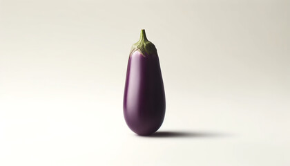 eggplants on a white background - obrazy, fototapety, plakaty
