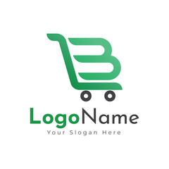 Ecommerce logo, Shopping cart logo and shopping bags logo vector