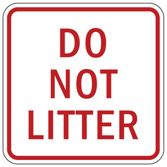 No littering sign
