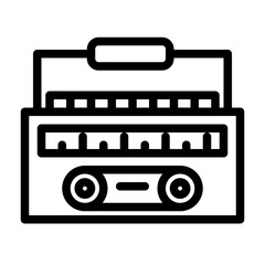  radio illustration in line style