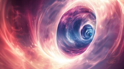 Colorful abstract mysterious swirl with a radiant gradient.