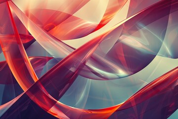 Twisted Ribbon Futuristic Abstract Art with Stylish Light Effects.
