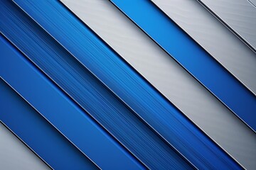 Obraz premium Blue Abstract Metallic Wave Pattern Background with Silver Elements.