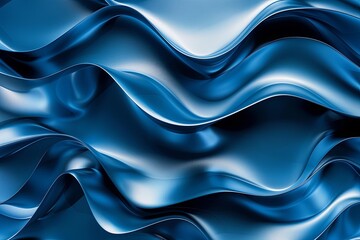 Blue Metallic Wave: Futuristic Graphic Design Backdrop