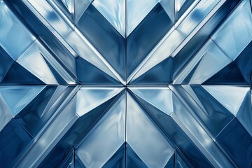 Blue Steel Geometric Backdrop: Silver Textures with Abstract Designs