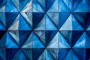 Blue Steel Patterns: Geometric Blue Steel Texture for Urban Designs