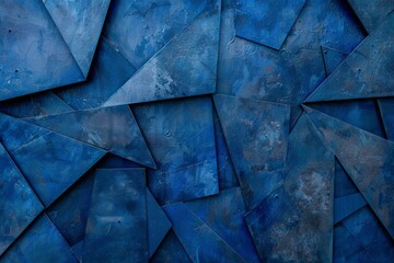 Blue Steel Geometry: Abstract Construction Facade Design Pattern