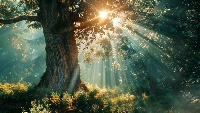 Dappled Sunlight: Filtering Through Tree Leaves
