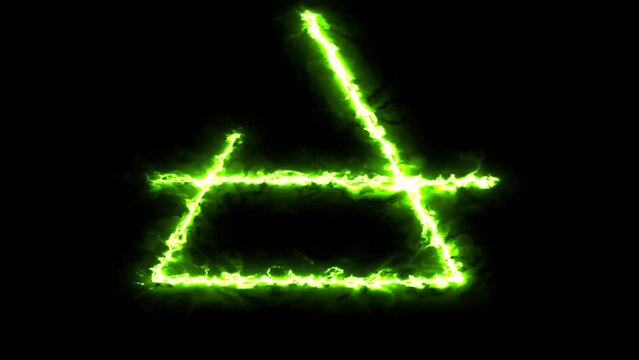 Saber kryptonite effect glowing border animation Ultra HD 4k footage.