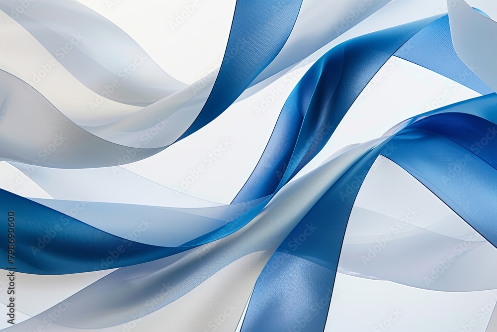 Poster dynamic ribbon motion: modern abstract ribbon twisted background
