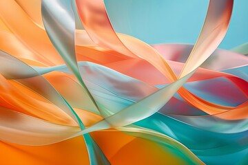 Dynamic Twisted Ribbon Swirl: Modern Style Vibrant Motion Backgrounds