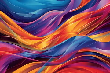 Vibrant Ribbon Waves: Twisted Swirls Background in Dynamic Design
