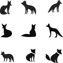 fox silhouette icon symbol