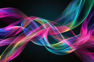 Naklejka premium Twisted Iridescent Ribbon Flow: Modern Graphic Design Template