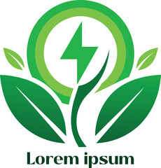 Renewable Energy Resources Logo Environment-Friendly Energy Resources Logo Eco-Friendly Light Logo