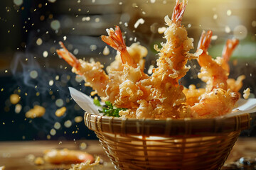 Crispy shrimp tempura.