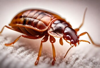 Fototapeta premium a closeup macro view of tiny bed bug.