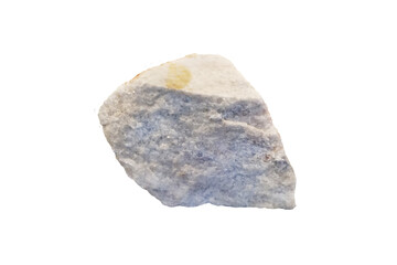 A piece of raw marble rock isolated on white background.