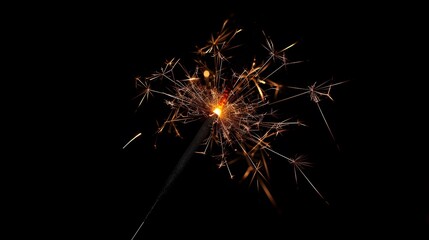 Fototapeta premium Macro of a fireworks sparkler on a simple clean background