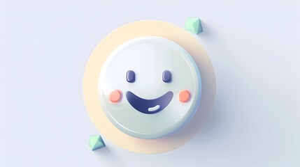 Cheerful 3D Smiley Sun Icon Bringing Brightness and Joy