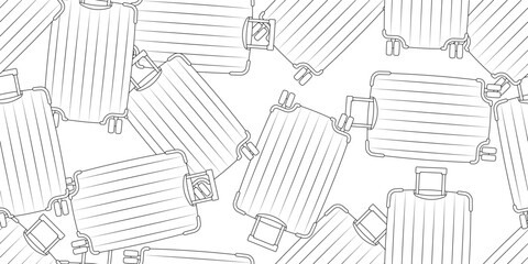 black white travel bag seamless pattern